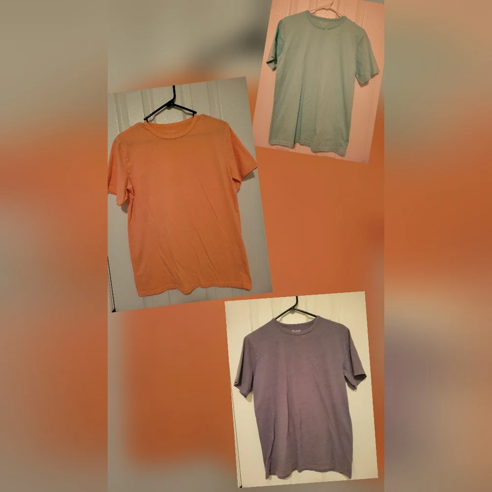 The Children's Place Boys Youth Coral, Grey And Teal Short Sleeve Tees